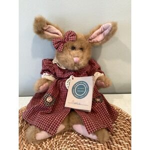Boyds Bears Sophie Bunny Rabbit Plush Bearwear 1985 Original Tags Gingham Dress